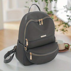 2PCS Pocket Functional Backpack Versatile Nylon Travel Daypack
