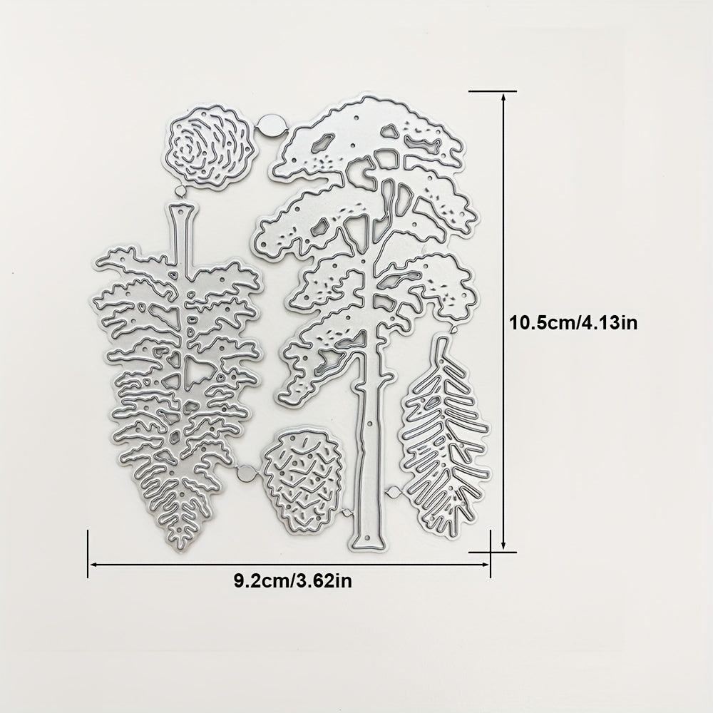 1pc Pine Trees Pattern Metal Cutting Dies Stencils For DIY Scrapbooking