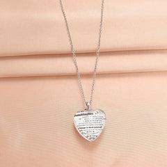 Heart Shaped Crystal Pendant Necklace Gift for Granddaughter