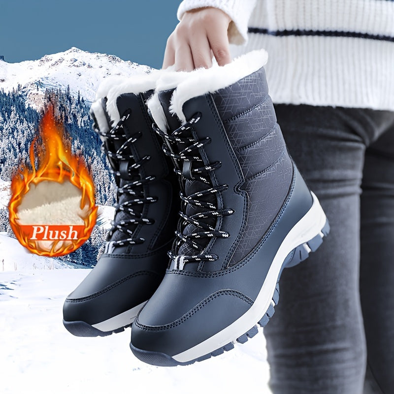 Faux Fur Lined Snow Boots - Keep Warm and Stylish