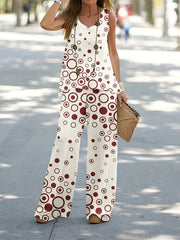  Dot Print Tank Top & Pants Set