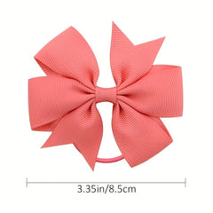40pcs Random Candy Bowknot Hair Rope for Baby Girls