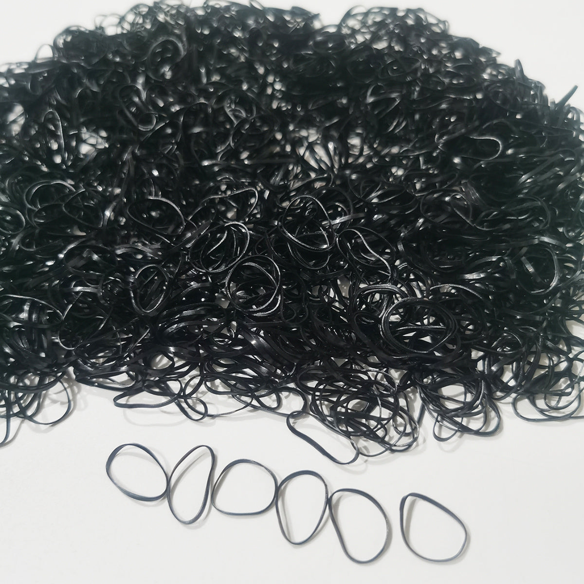 1000PCS Colorful Transparent Rubber Bundle Hair Tie Hair Ring