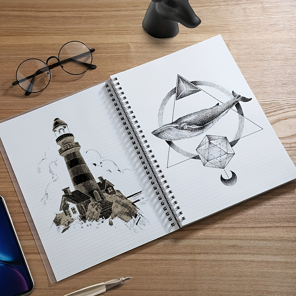 Spiral Graph Notebooks A5 160 Pages Thicken Graph Paper