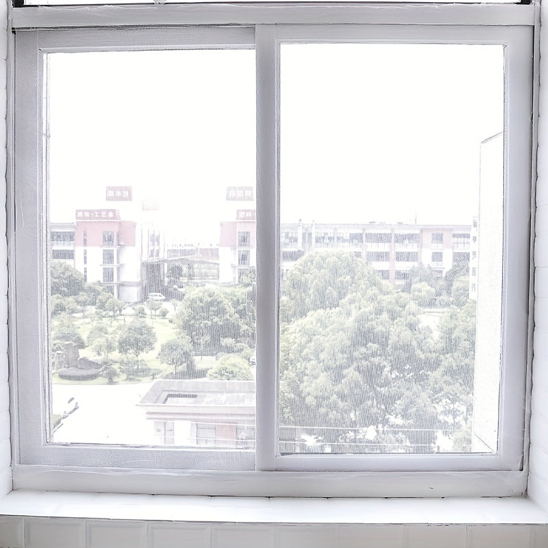 DIY Window Screen Netting Mesh Curtain 130X150cm, Hook & Tape, Multiple Windows