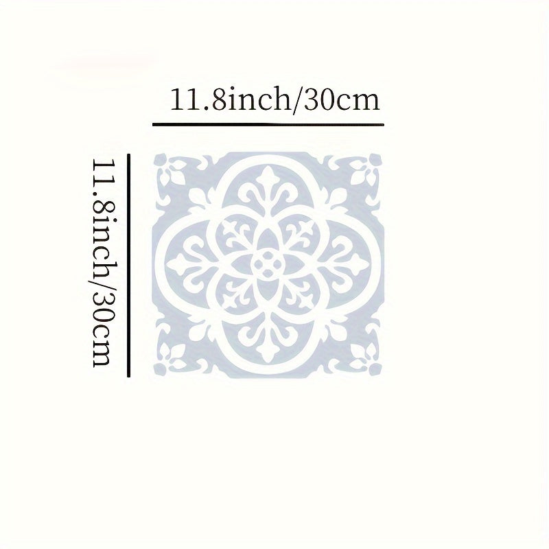 15pcs Adhesive Floor Sticker Peel And Stick Floor Tiles Kitchen Bathroom Living