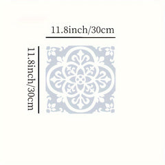 15pcs Adhesive Floor Sticker Peel And Stick Floor Tiles Kitchen Bathroom Living