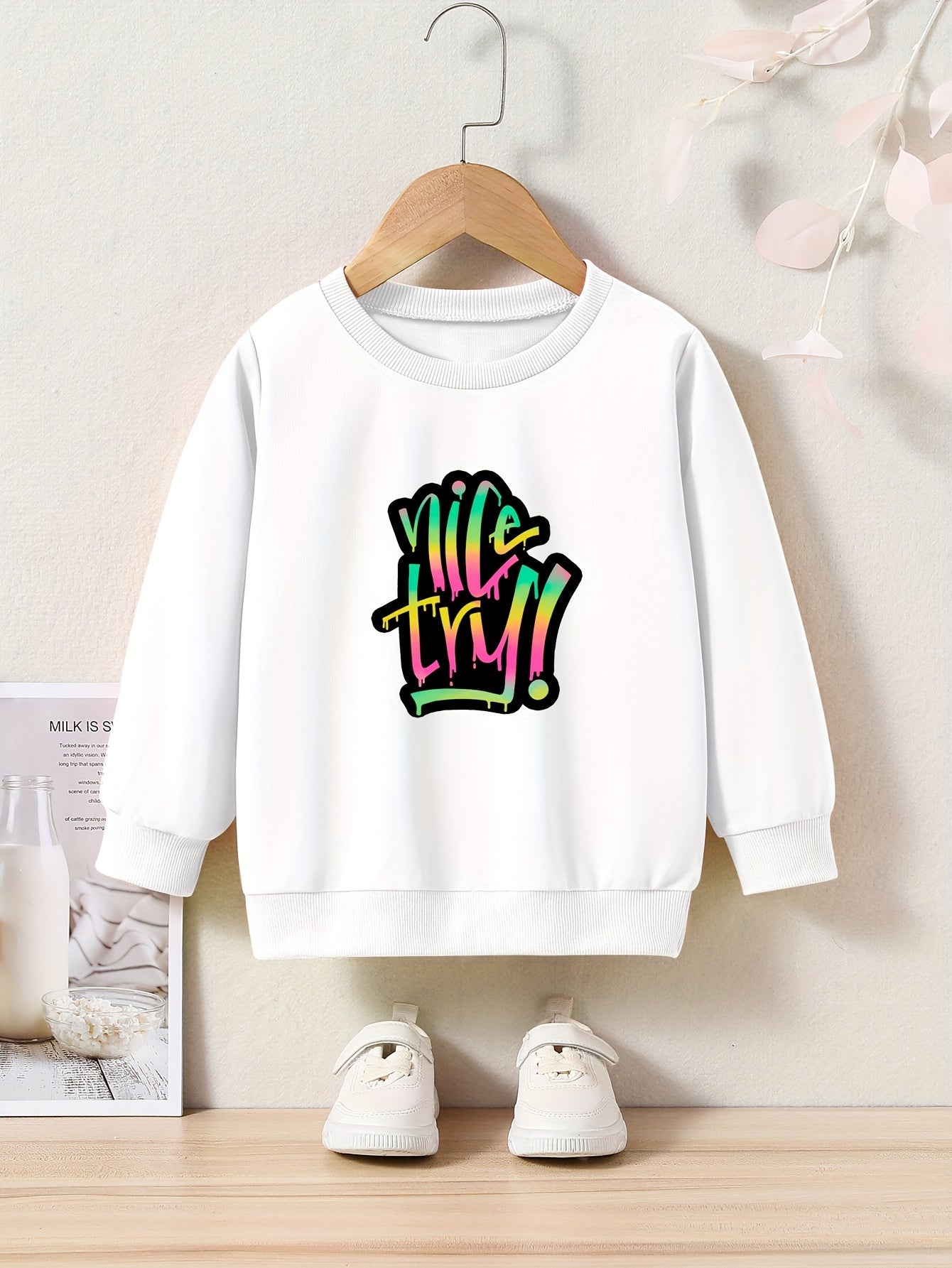OERYUI Toddler Kids Long Sleeve Sports Sweatshirt Top