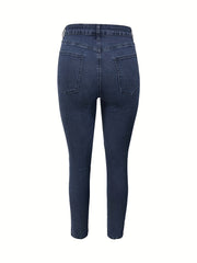  Button Fly High Rise Skinny Jeans
