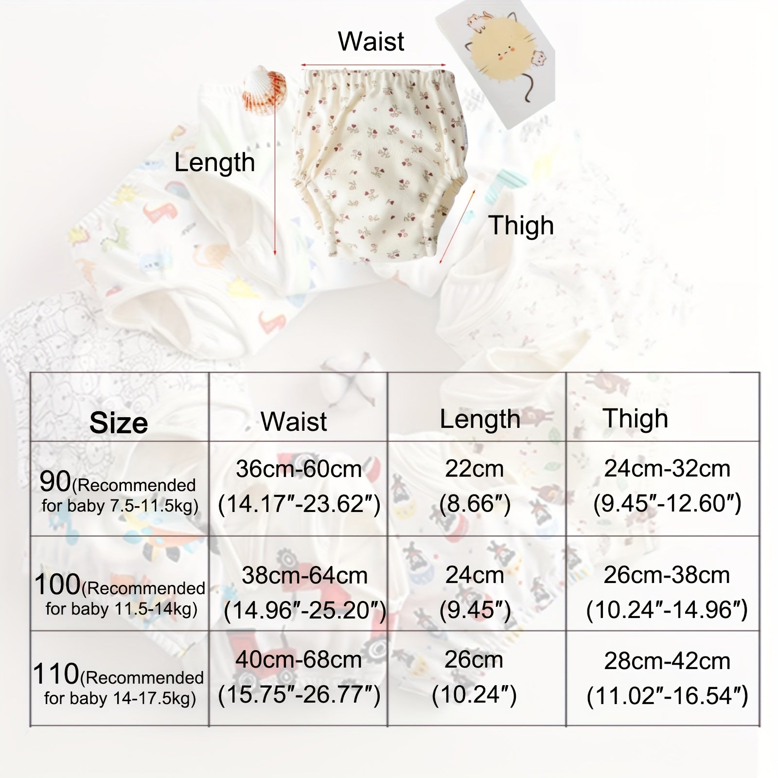 Baby Training Pants For 7.5-14kg Newborn Waterproof Diaper