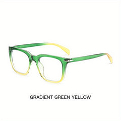 Square Anti Light Glasses Clear Lens for Women Men Teens