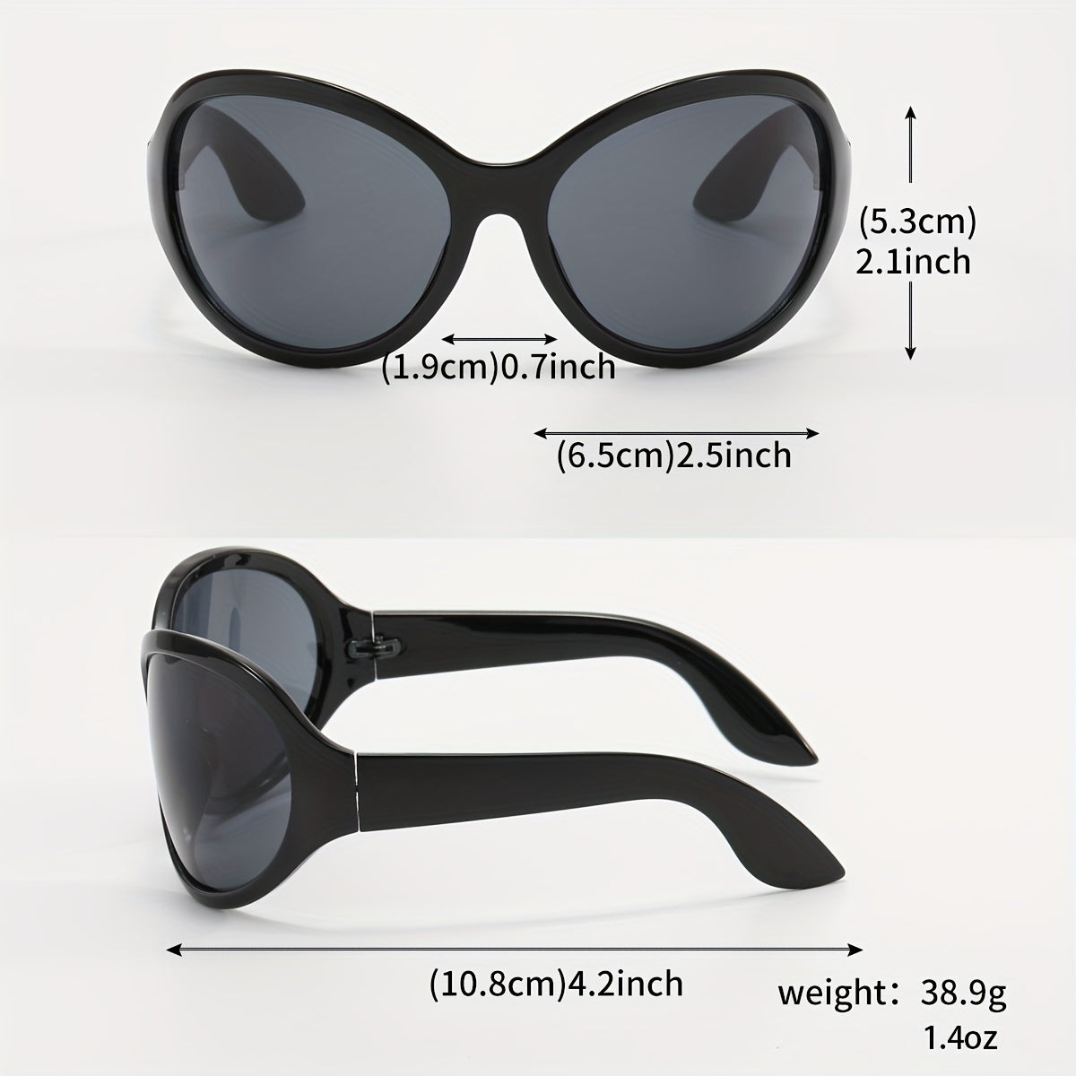 Y2K Oversized Wrap Around Sunglasses UV400