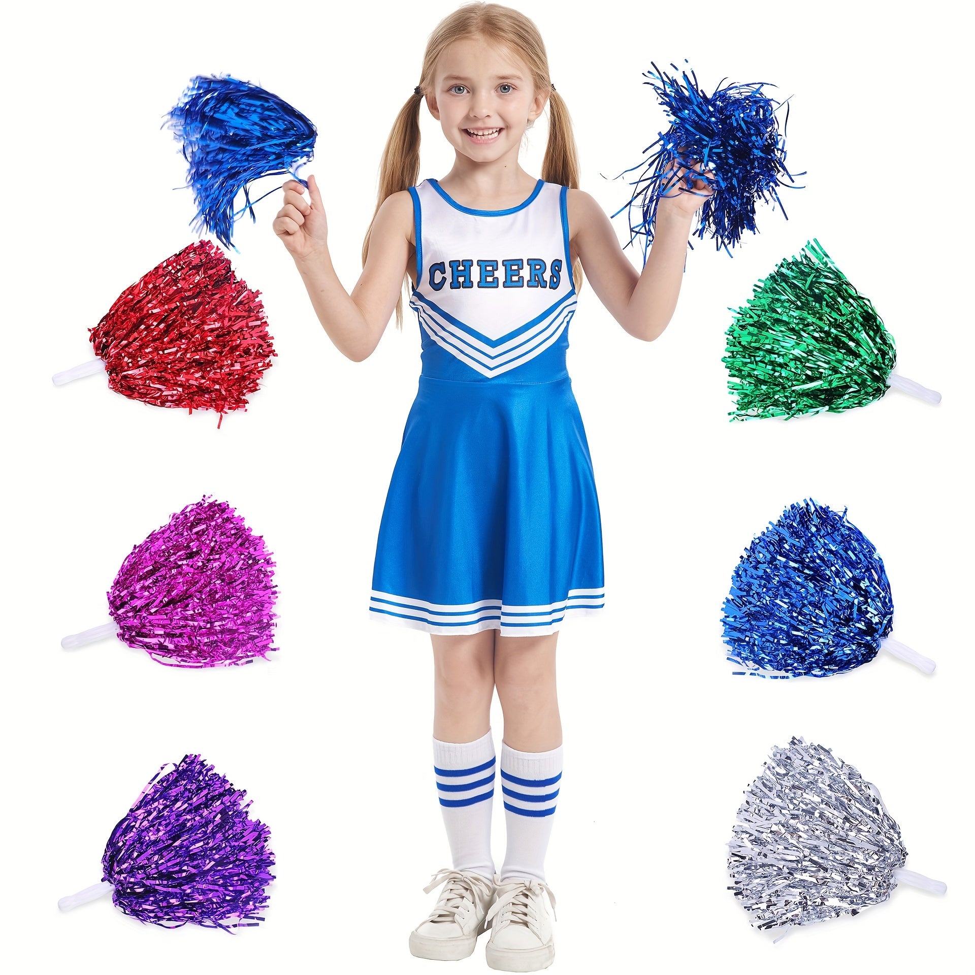 2pcs Cheering Poms Handheld Dancing Supplies Stage Celebration