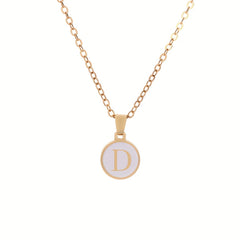 Golden Initial Letter Necklace Valentines Gift Men Jewelry