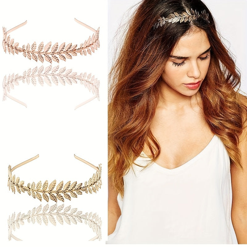 Leaf Headband Hair Hoop Baroque Bridal Jewelry Leaf Tiara Hair Accessories Gift