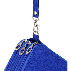 72-Slot Zippered Canvas Pencil Case for Students
