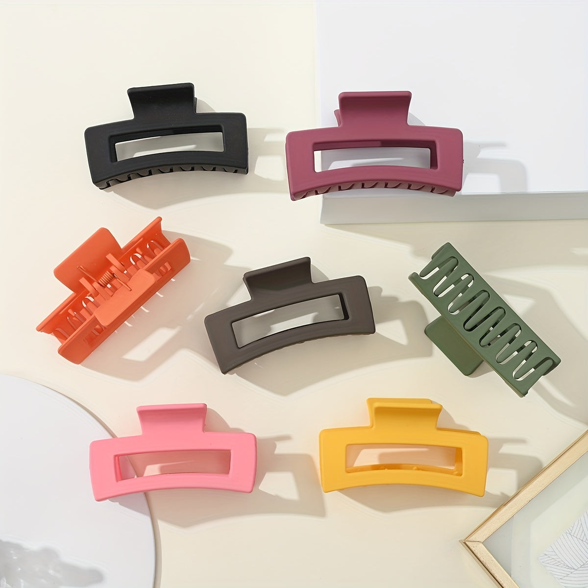 Rectangular Cutout Hair Claw for Thick and Thin Hair