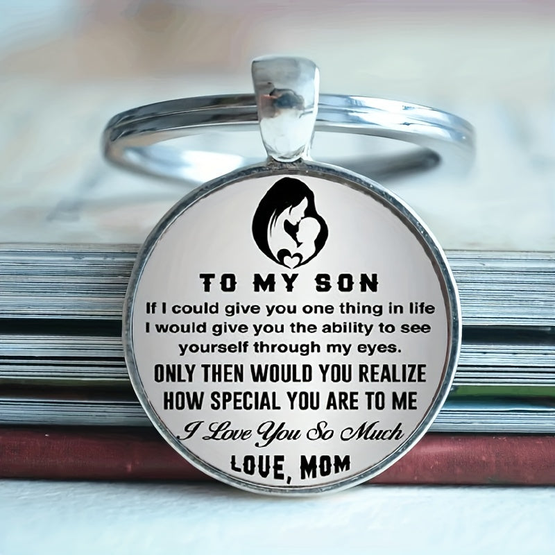Men Women Keychain Necklace Retro Bag English Buckle Accessories