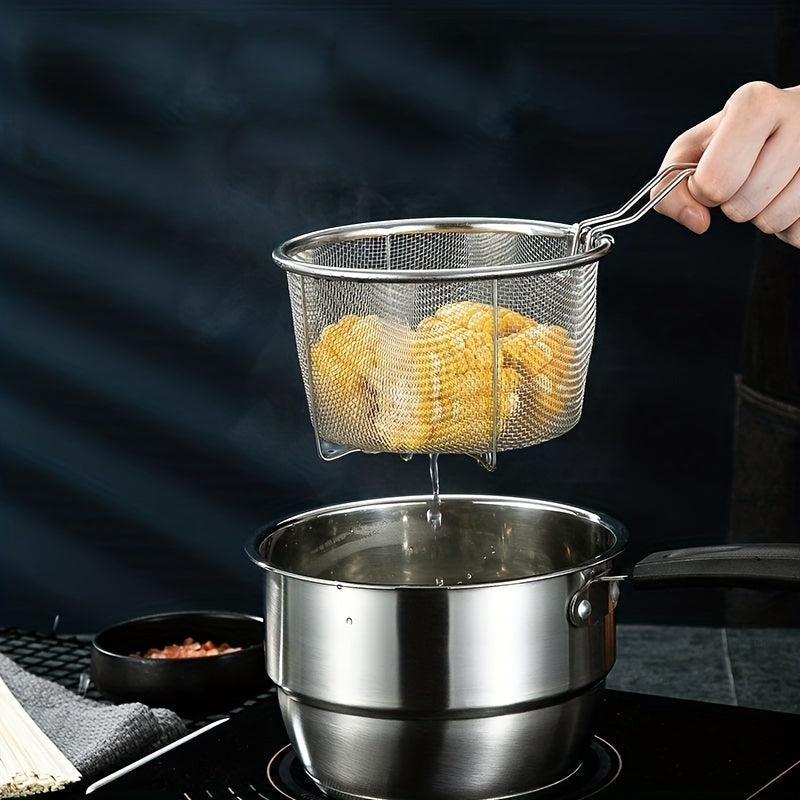 304 Stainless Steel Frying Basket Kitchen Steam Rinse Strain