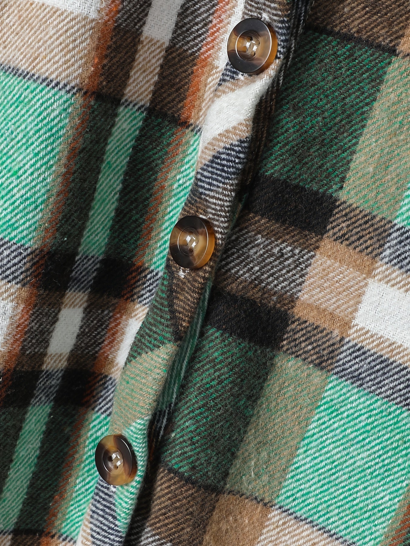 Boys Plaid Button Up Shirt Jacket for Autumn