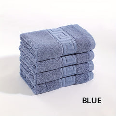 4pcs Soft Cotton Face Cloths Highly Absorbent Towels 33x33cm