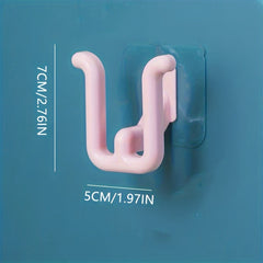 Bathroom Wall-mounted Slipper Drain Rack with Hooks