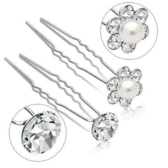 Rhinestone Hair Pins Bridal Wedding Hairpin Hair Accessories For Women