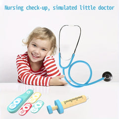 3pcs Doctor Role Play Kit for Kids with Wooden Accessories
