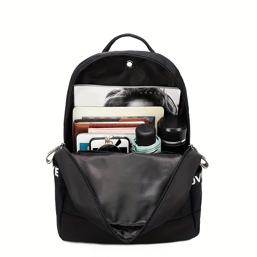 Minimalist Solid Backpack All Match Storage Bag Women's Rucksack