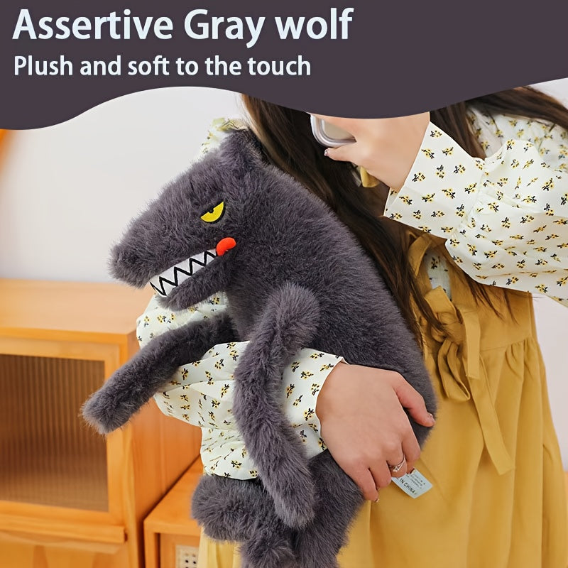 Big Bad Wolf Plush Toy Ugly Home Hug Pillow for Room Decor