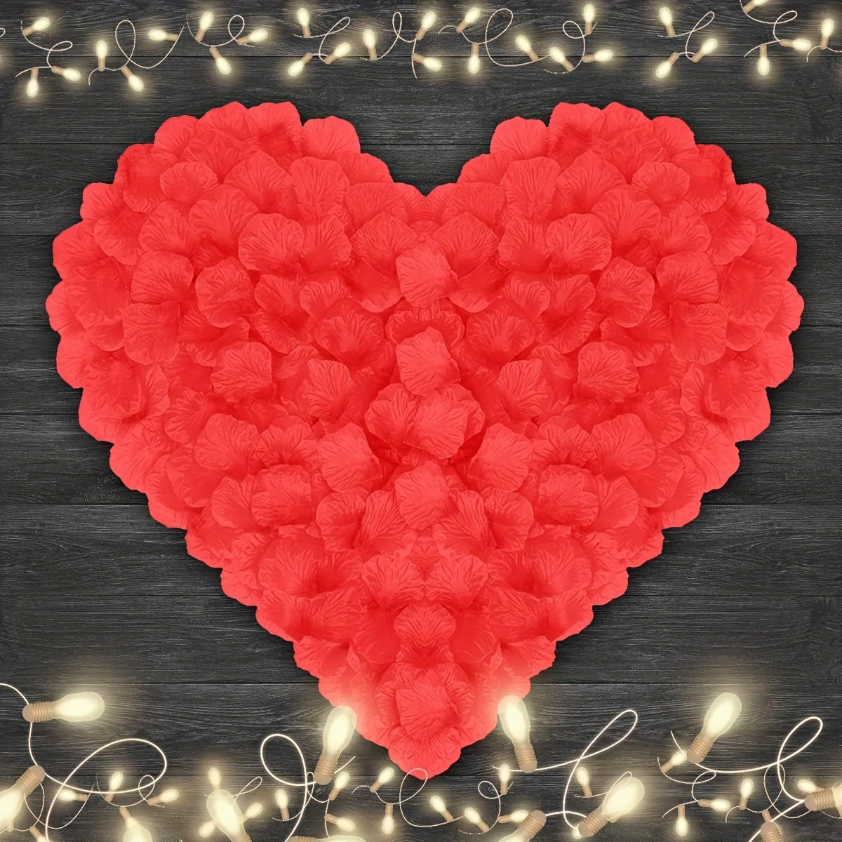 1000pcs Red Rose Petals for Romantic Nights & Wedding Decor