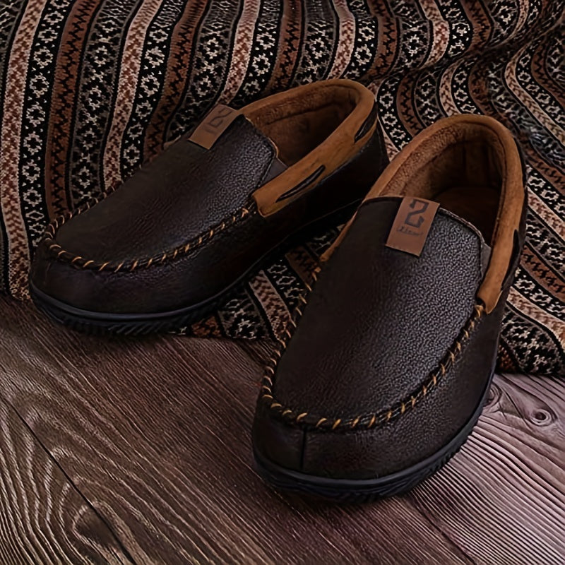 Men's Casual No Tie Lightweight Slip On House Shoes