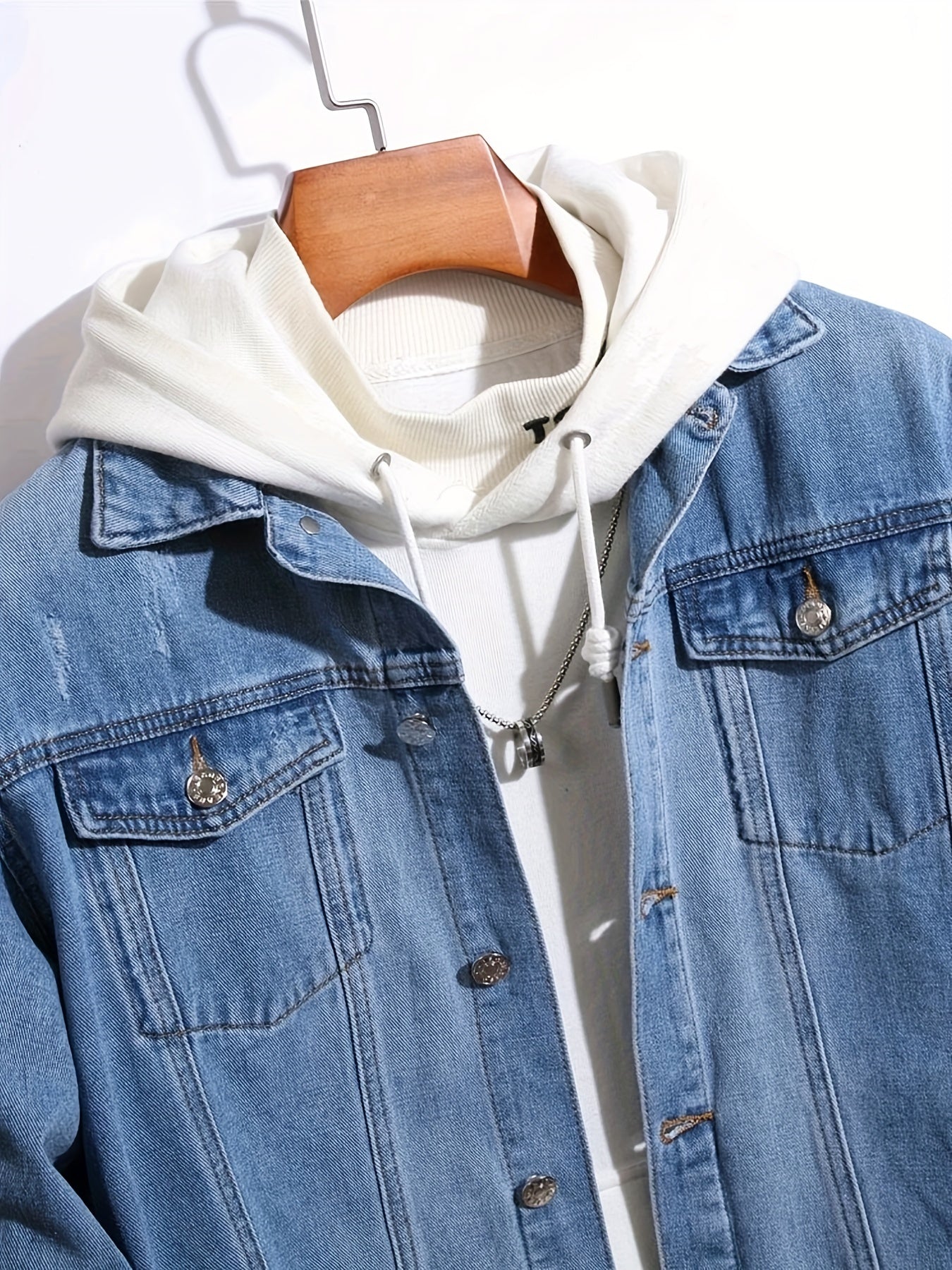 Men's Denim Street Style Jacket Coat for Spring Fall