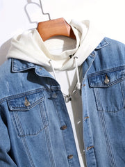 Men's Double Pocket Loose Denim Jacket