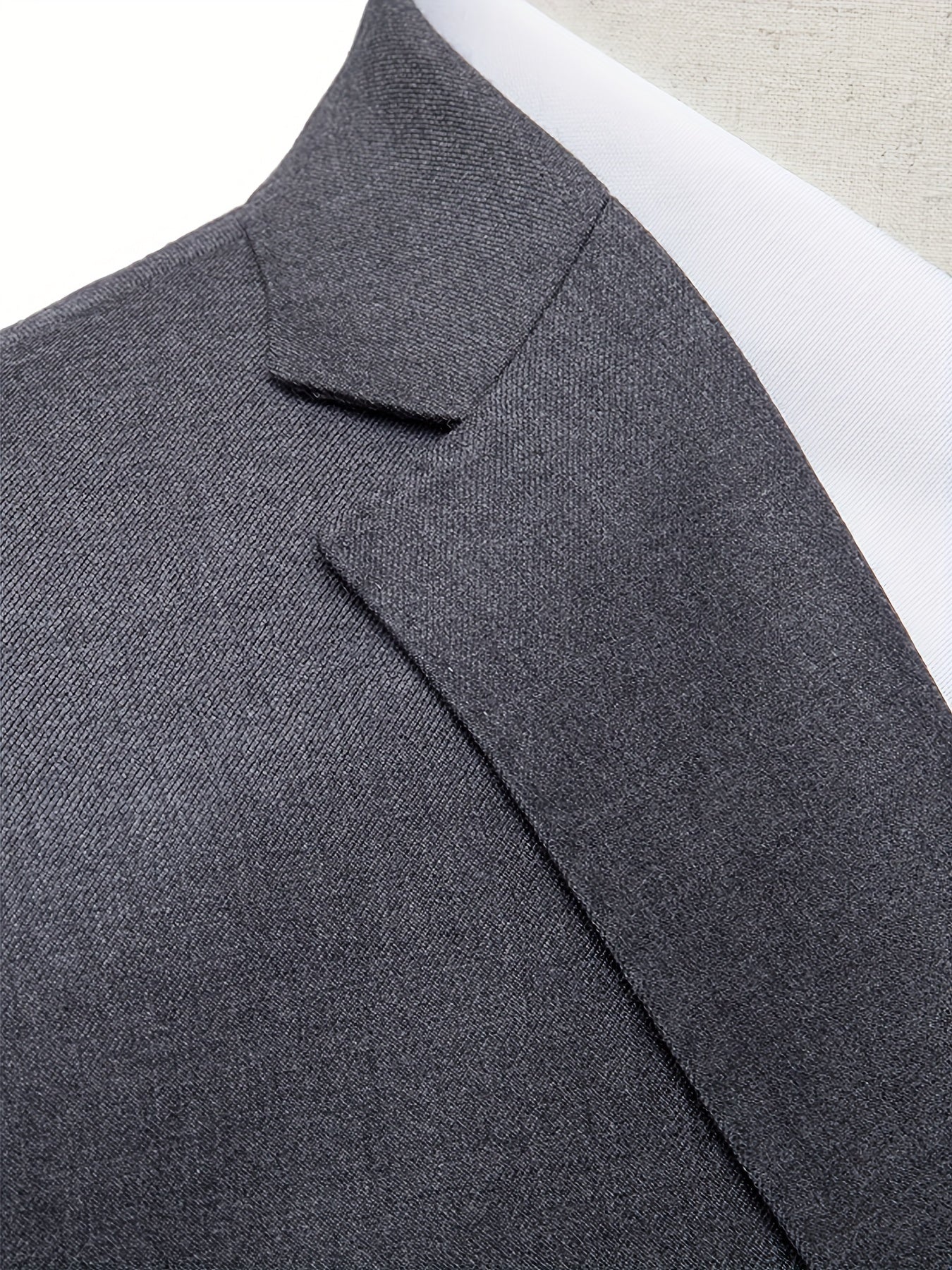 Formal 2 Pieces Set Men's Two Button Suit Jacket & Dress Pants Suit Set