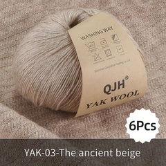 6pcs Mongolian Yarn for Knitting Crochet Soft Thread Sweater Scarf Woman