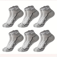6 Pairs Letter Print Sports Short Socks Women's Stockings