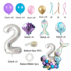 81 28 Cm Mermaid Balloon Set Shell Birthday Party Decoration Balloons
