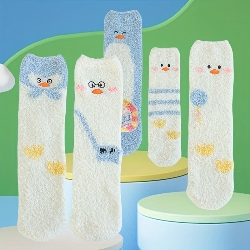 5 10 15 Pairs Cartoon Print Socks Women's Stockings & Hosiery