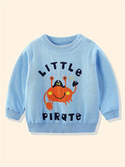 Baby Boys Cartoon Series Sweater Baby Animal Jacquard Top Kids Pullover