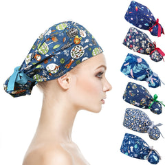 Adjustable Beanie Work Cap Cotton Work Hat With Sweatband & Buttons
