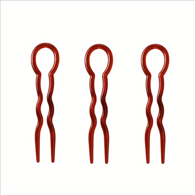 3pcs Vintage U-shaped Hairpins Hair Styling Accessories