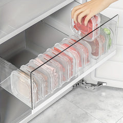 Fridge Storage Containers - Food Keeper Tray Case - Set of 4