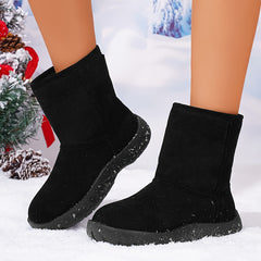 Women's Winter Snow Boots Faux Fur Lined Comfortable Non-slip Mid Calf Boots