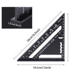 Aluminum Alloy Triangle Ruler Speed Square Measuring Tape for Construction Tools