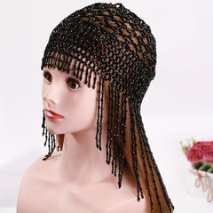 1920s Beaded Cap Headpiece Roaring 20s Beaded Flapper Belly Dance Cap
