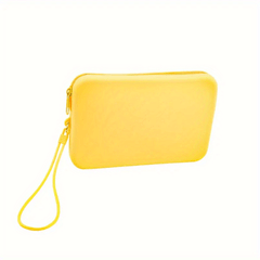 Silicone Zipper Storage Bag Lightweight Coin Purse With Wristband