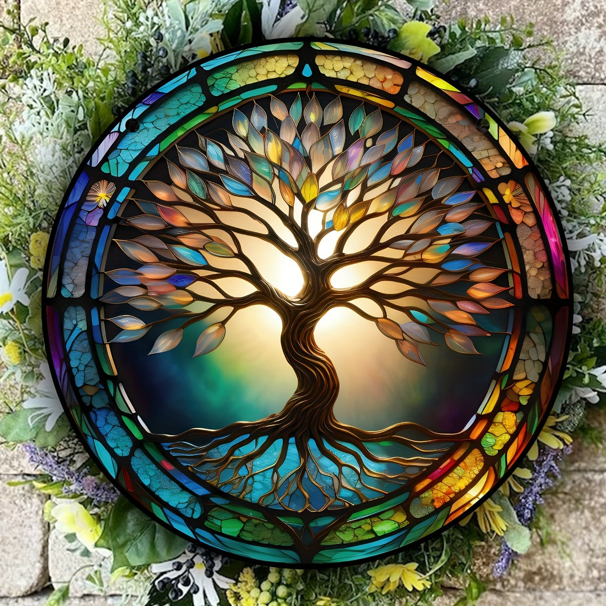 3D Tree Of Life Stained Suncatcher Four Seasons Col...