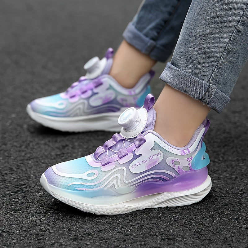 Kid's Non Slip Basketball Shoes w/ Rotating Buckle & Comfy Design