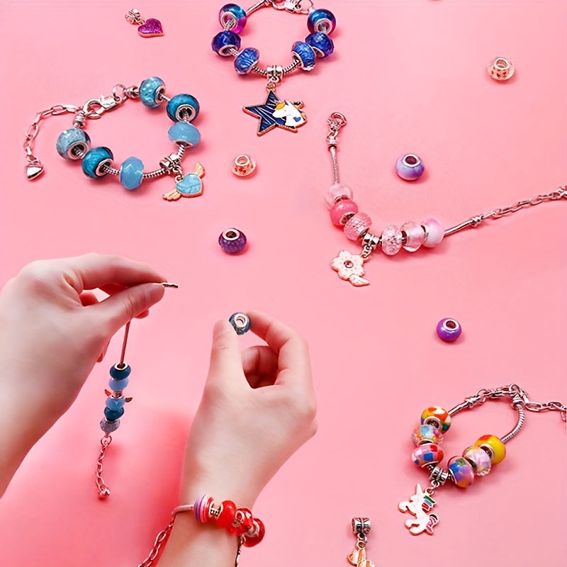 Women's DIY Bracelet & Necklace Kit with Beads & Charms